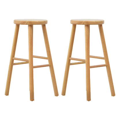 Sala de estar Simple Wood Barstool de 4 patas taburete con pedal