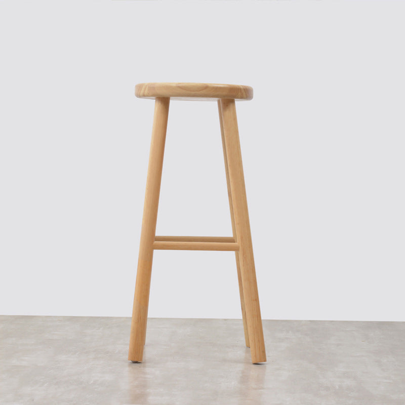 Sala de estar Simple Wood Barstool de 4 patas taburete con pedal