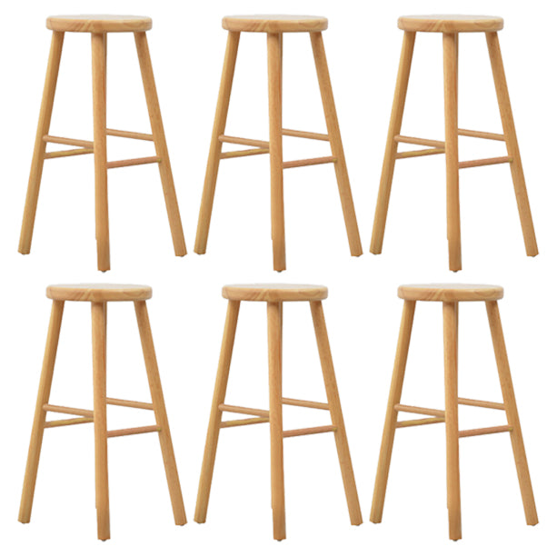 Sala de estar Simple Wood Barstool de 4 patas taburete con pedal