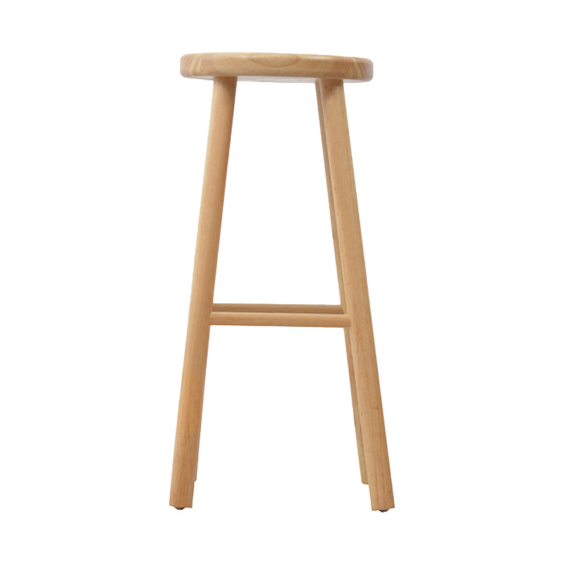 Sala de estar Simple Wood Barstool de 4 patas taburete con pedal
