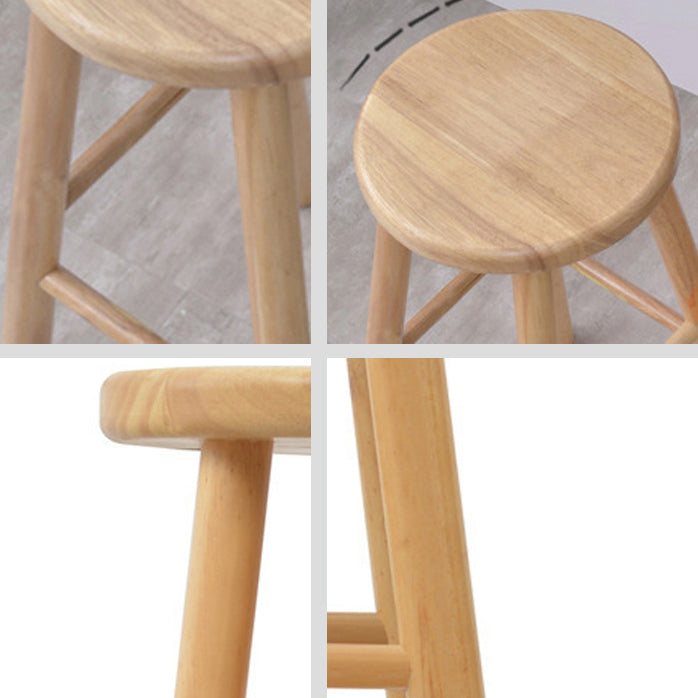 Sala de estar Simple Wood Barstool de 4 patas taburete con pedal