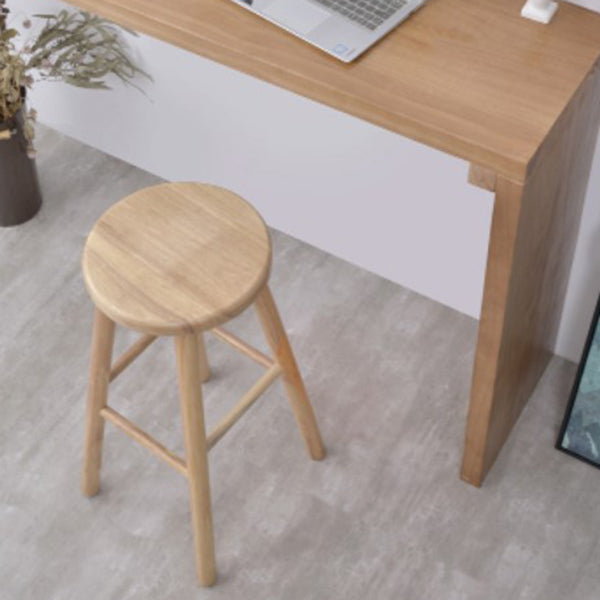 Sala de estar Simple Wood Barstool de 4 patas taburete con pedal