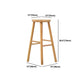 Sala de estar Simple Wood Barstool de 4 patas taburete con pedal