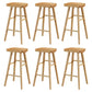 Restaurant Simple Wood Barstool Wood 4 Legs Bar Stool with Pedal Wood 6 Piece Set Bar Stool(30"H) Clearhalo 'Bar Furniture' 'Bar Stools' 'bar_stools' 'furn' 'furn_bar_stools' 'Furniture' 'Kitchen & Dining Furniture' 5130707