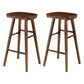 Restaurant Simple Wood Barstool Wood 4 Legs Bar Stool with Pedal Walnut 2 Piece Set Bar Stool(30"H) Clearhalo 'Bar Furniture' 'Bar Stools' 'bar_stools' 'furn' 'furn_bar_stools' 'Furniture' 'Kitchen & Dining Furniture' 5130718
