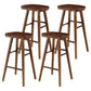Restaurant Simple Wood Barstool Wood 4 Legs Bar Stool with Pedal Walnut 4 Piece Set Bar Stool(30"H) Clearhalo 'Bar Furniture' 'Bar Stools' 'bar_stools' 'furn' 'furn_bar_stools' 'Furniture' 'Kitchen & Dining Furniture' 5130719