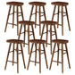 Restaurant Simple Wood Barstool Wood 4 Legs Bar Stool with Pedal Walnut 8 Piece Set Bar Stool(30"H) Clearhalo 'Bar Furniture' 'Bar Stools' 'bar_stools' 'furn' 'furn_bar_stools' 'Furniture' 'Kitchen & Dining Furniture' 5130721
