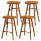 Restaurant Simple Wood Barstool Wood 4 Legs Bar Stool with Pedal Cherry Wood 4 Piece Set Short Stool(22"H) Clearhalo 'Bar Furniture' 'Bar Stools' 'bar_stools' 'furn' 'furn_bar_stools' 'Furniture' 'Kitchen & Dining Furniture' 5130723