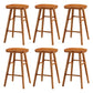 Restaurant Simple Wood Barstool Wood 4 Legs Bar Stool with Pedal Cherry Wood 6 Piece Set Short Stool(22"H) Clearhalo 'Bar Furniture' 'Bar Stools' 'bar_stools' 'furn' 'furn_bar_stools' 'Furniture' 'Kitchen & Dining Furniture' 5130724