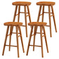 Restaurant Simple Wood Barstool Wood 4 Legs Bar Stool with Pedal Cherry Wood 4 Piece Set Counter Stool(26"H) Clearhalo 'Bar Furniture' 'Bar Stools' 'bar_stools' 'furn' 'furn_bar_stools' 'Furniture' 'Kitchen & Dining Furniture' 5130727