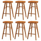 Restaurant Simple Wood Barstool Wood 4 Legs Bar Stool with Pedal Cherry Wood 6 Piece Set Counter Stool(26"H) Clearhalo 'Bar Furniture' 'Bar Stools' 'bar_stools' 'furn' 'furn_bar_stools' 'Furniture' 'Kitchen & Dining Furniture' 5130728
