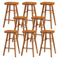 Restaurant Simple Wood Barstool Wood 4 Legs Bar Stool with Pedal Cherry Wood 8 Piece Set Counter Stool(26"H) Clearhalo 'Bar Furniture' 'Bar Stools' 'bar_stools' 'furn' 'furn_bar_stools' 'Furniture' 'Kitchen & Dining Furniture' 5130729