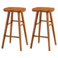 Restaurant Simple Wood Barstool Wood 4 Legs Bar Stool with Pedal Cherry Wood 2 Piece Set Bar Stool(30"H) Clearhalo 'Bar Furniture' 'Bar Stools' 'bar_stools' 'furn' 'furn_bar_stools' 'Furniture' 'Kitchen & Dining Furniture' 5130730