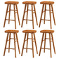 Restaurant Simple Wood Barstool Wood 4 Legs Bar Stool with Pedal Cherry Wood 6 Piece Set Bar Stool(30"H) Clearhalo 'Bar Furniture' 'Bar Stools' 'bar_stools' 'furn' 'furn_bar_stools' 'Furniture' 'Kitchen & Dining Furniture' 5130732