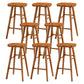 Restaurant Simple Wood Barstool Wood 4 Legs Bar Stool with Pedal Cherry Wood 8 Piece Set Bar Stool(30"H) Clearhalo 'Bar Furniture' 'Bar Stools' 'bar_stools' 'furn' 'furn_bar_stools' 'Furniture' 'Kitchen & Dining Furniture' 5130733