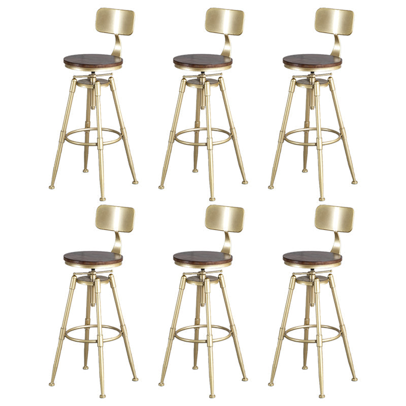 Wohnzimmer Glamstil Barstool Gold 4 -Legs Barhocker mit Pedal