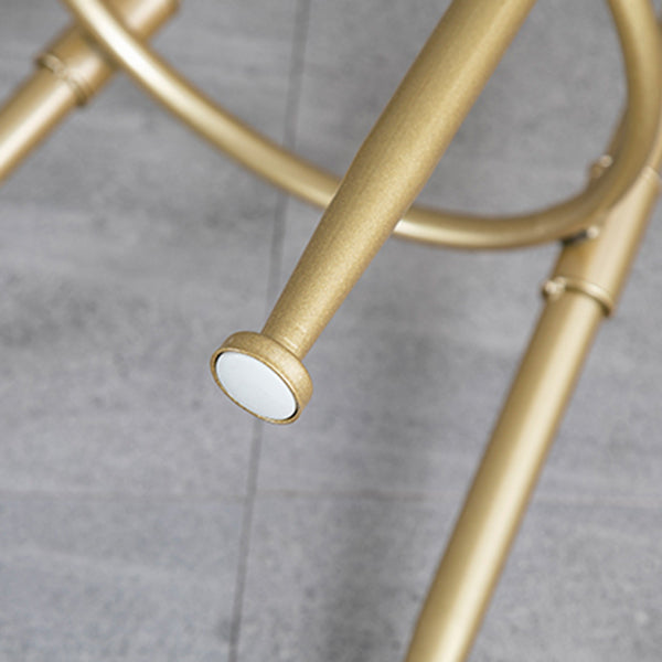 Soggiorno in stile glam sgabello da bar a 4 gambe oro con pedale