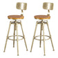 Wohnzimmer Glamstil Barstool Gold 4 -Legs Barhocker mit Pedal