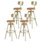 Wohnzimmer Glamstil Barstool Gold 4 -Legs Barhocker mit Pedal
