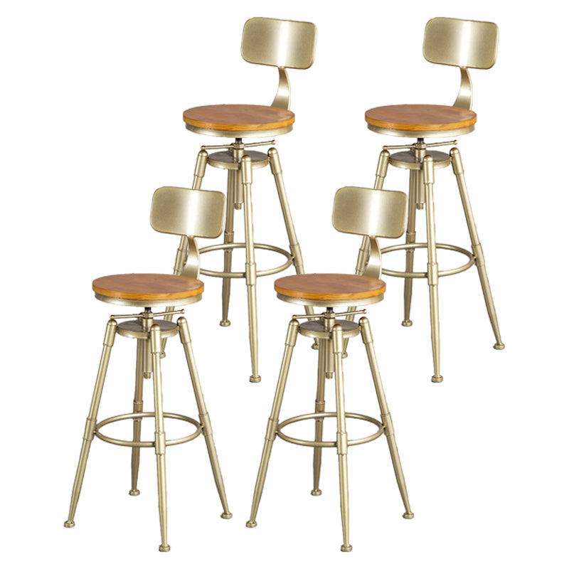 Wohnzimmer Glamstil Barstool Gold 4 -Legs Barhocker mit Pedal