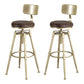 Soggiorno in stile glam sgabello da bar a 4 gambe oro con pedale