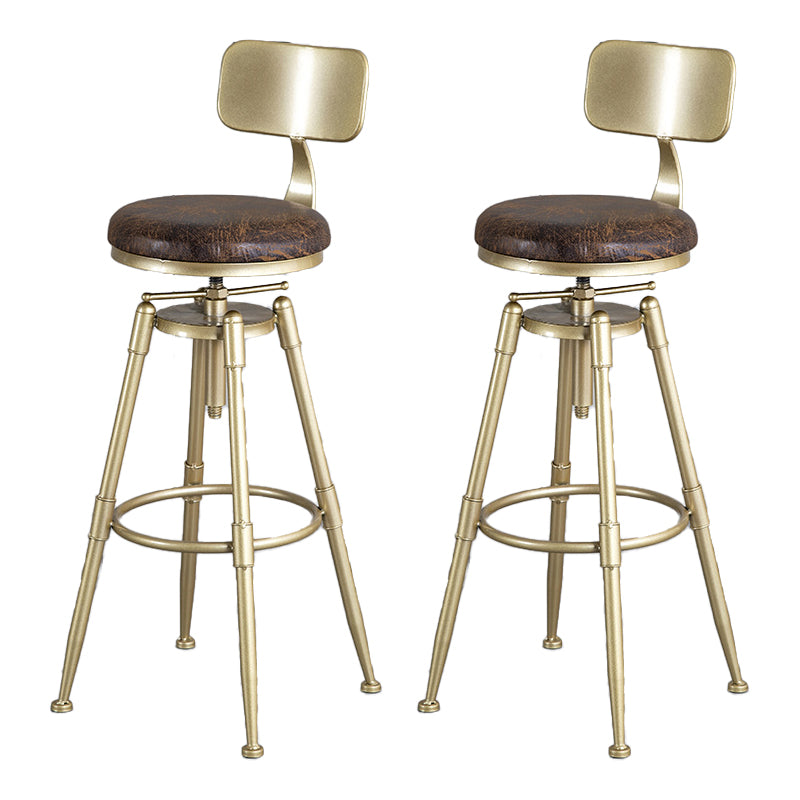 Wohnzimmer Glamstil Barstool Gold 4 -Legs Barhocker mit Pedal