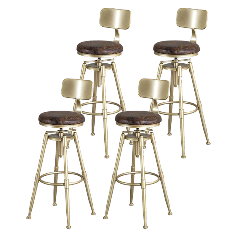 Wohnzimmer Glamstil Barstool Gold 4 -Legs Barhocker mit Pedal