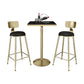 ノルディックスタイルの革張りバースツールゴールドベースバースツールリビングルーム