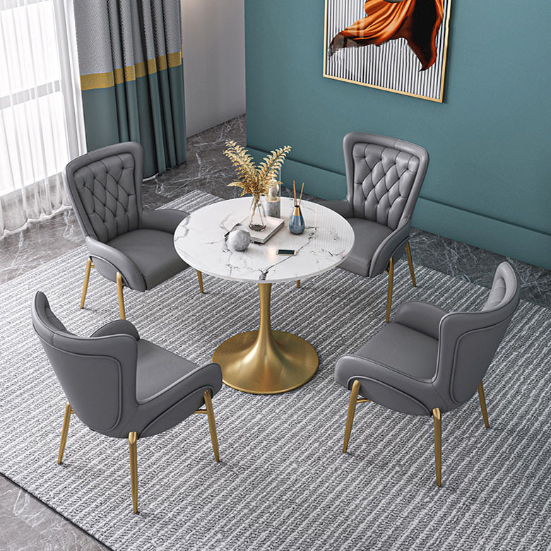 Glam Style Sintered Stone Dining Set 1/2/3/4/5 Pieces Dining Set