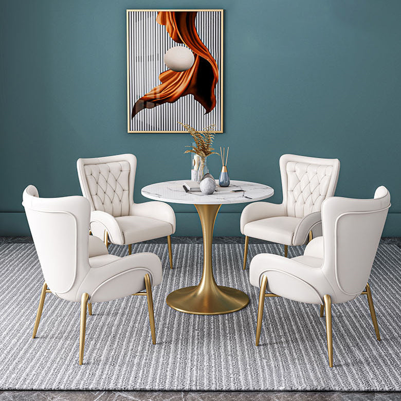 Glam Style Sintered Stone Dining Set 1/2/3/4/5 Pieces Dining Set