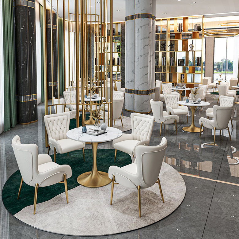 Glam Style Sintered Stone Dining Set 1/2/3/4/5 Pieces Dining Set