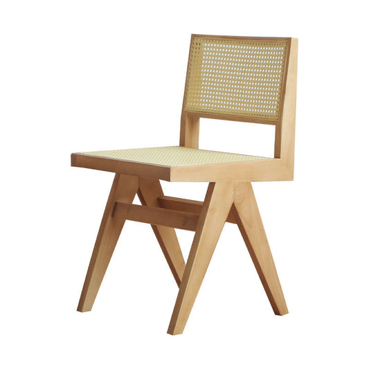 Modern Rectangular Dining Table Set 1/3/5 Pieces Solid Wood Dining Room Set 1 Wood Chair
