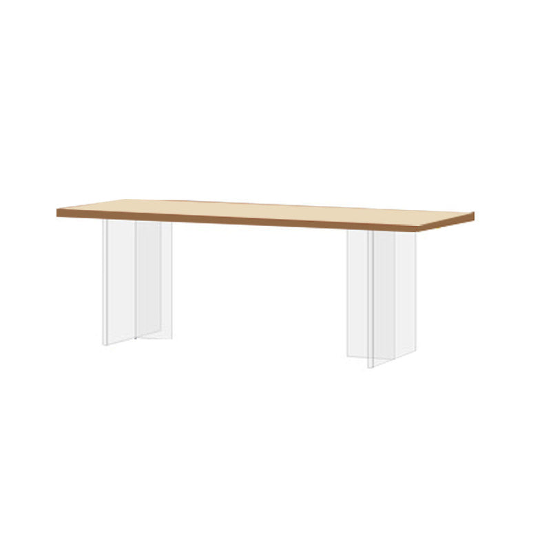 Modern Rectangular Dining Table Set 1/3/5 Pieces Solid Wood Dining Room Set