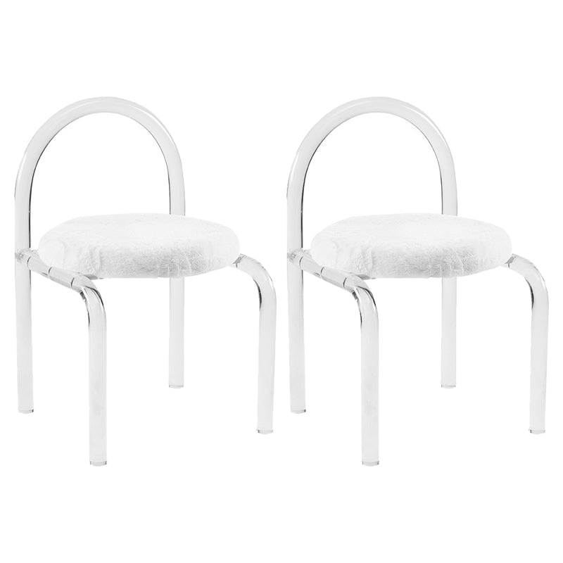 Designer Style Acrylic Dining Room Set 1/2/5 Pieces Rectangular Dining Set