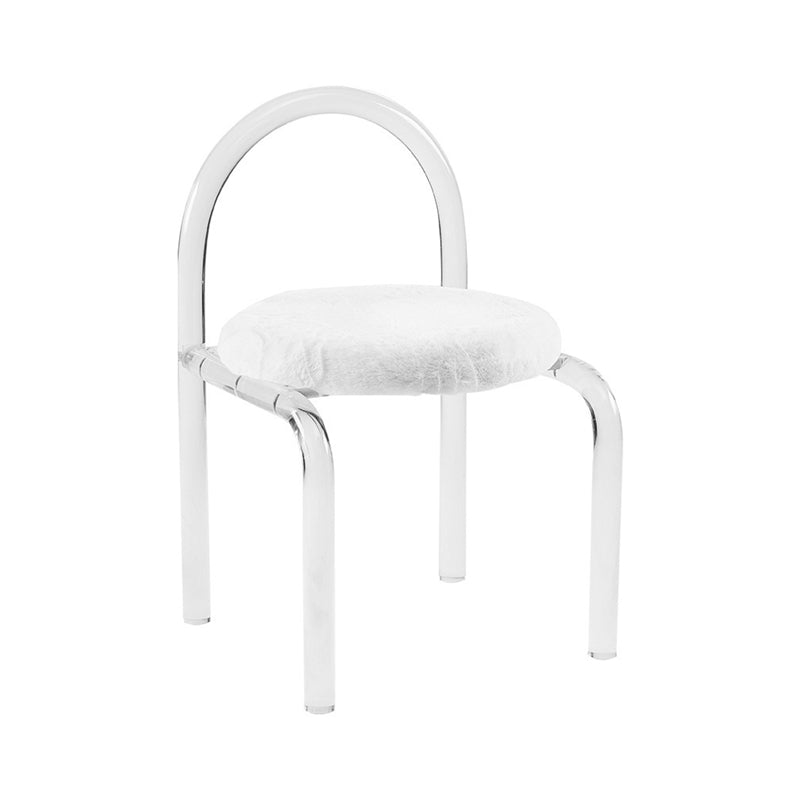 Designer Style Acrylic Dining Room Set 1/2/5 Pieces Rectangular Dining Set