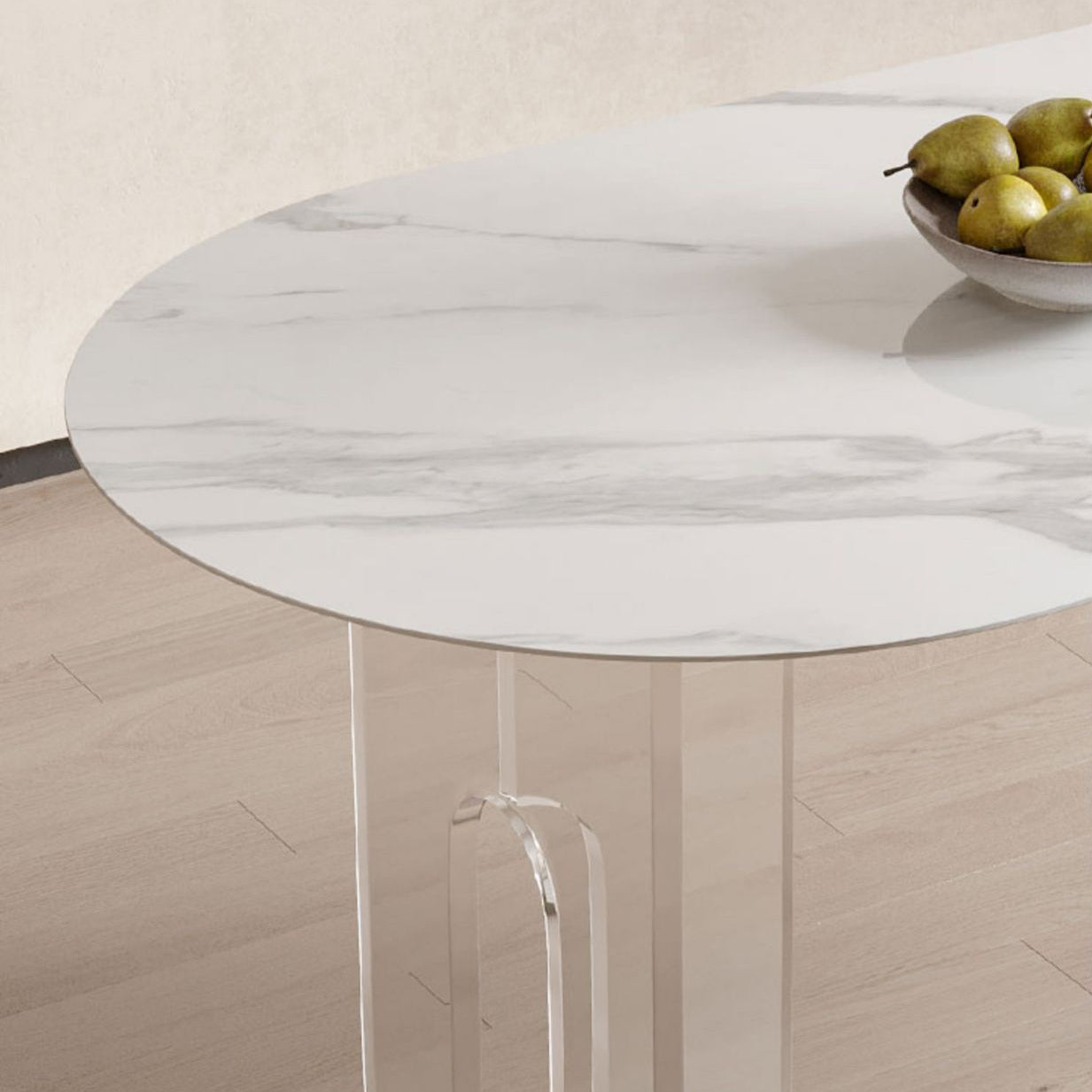 Designer Style Acrylic Dining Room Set 1/2/5 Pieces Rectangular Dining Set