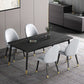 Modern Rectangle Dining Table Set 1/2/3/5/7 Pieces Dinette Set with Sintered Stone Top Clearhalo 'Dining Room Sets' 'Dining Tables & Seating' 'dining_room_set' 'furn' 'furn_dining_room_set' 'Furniture' 'Kitchen & Dining Furniture' 5131008