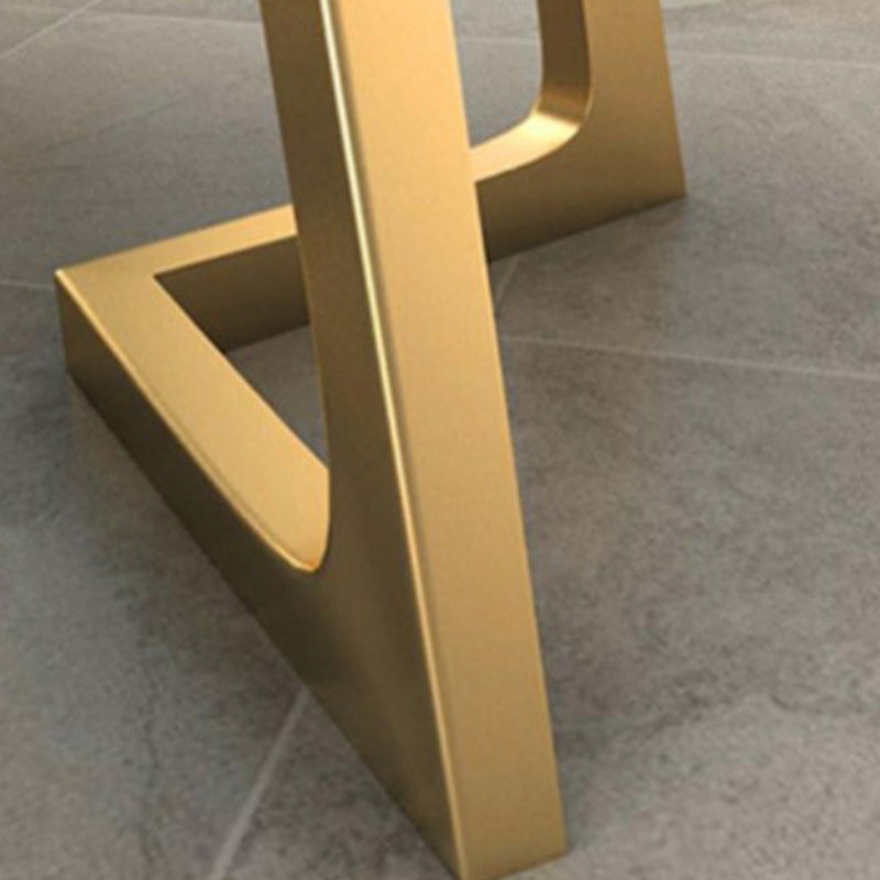 Glam Style Stone Round Dining Table with Gold Base for Living Room Clearhalo 'Dining Tables & Seating' 'Dining Tables' 'dining_table' 'furn' 'furn_dining_table' 'Furniture' 'Kitchen & Dining Furniture' 5131032