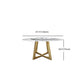 Glam Style Stone Round Dining Table with Gold Base for Living Room Clearhalo 'Dining Tables & Seating' 'Dining Tables' 'dining_table' 'furn' 'furn_dining_table' 'Furniture' 'Kitchen & Dining Furniture' 5131042