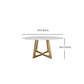 Glam Style Stone Round Dining Table with Gold Base for Living Room Clearhalo 'Dining Tables & Seating' 'Dining Tables' 'dining_table' 'furn' 'furn_dining_table' 'Furniture' 'Kitchen & Dining Furniture' 5131043