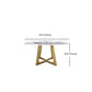 Glam Style Stone Round Dining Table with Gold Base for Living Room Clearhalo 'Dining Tables & Seating' 'Dining Tables' 'dining_table' 'furn' 'furn_dining_table' 'Furniture' 'Kitchen & Dining Furniture' 5131044