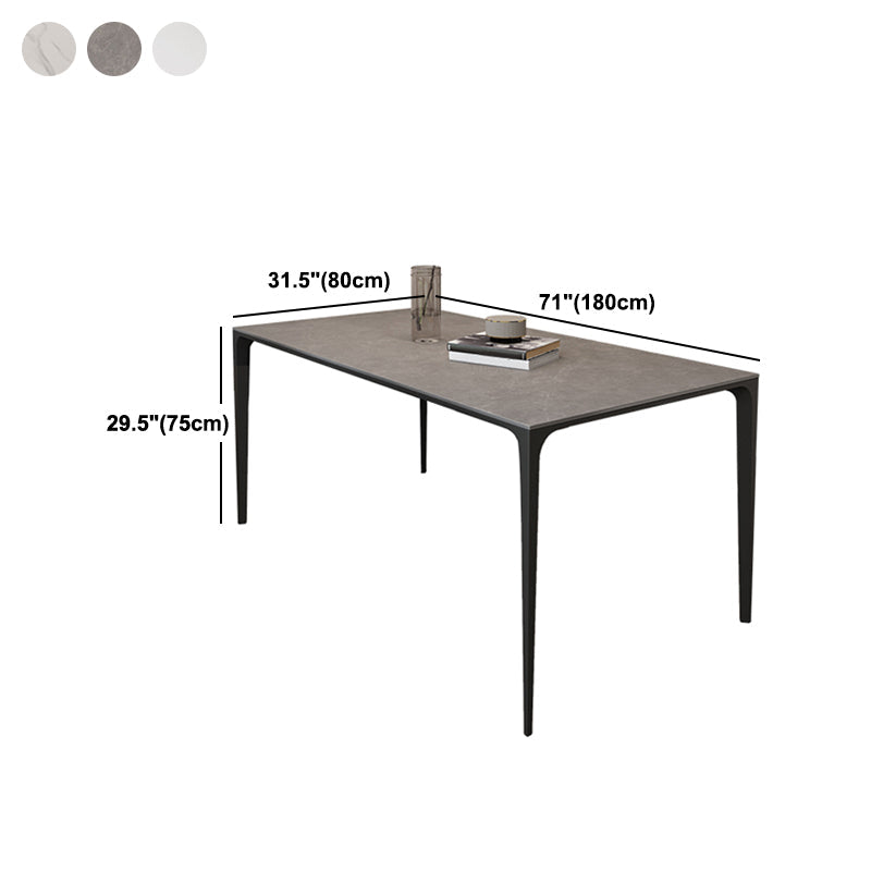 Mesa de comedor de estilo moderno Mesa rectangular de piedra sinterizada para el hogar