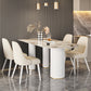 Modern Style Dining Table Sintered Stone Table with Metal Base for Home