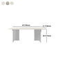 Mesa de comedor rectangular con piedra blanca mesa moderna