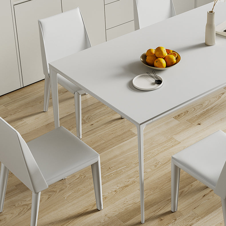 Modern Style Dining Table Sintered Stone Rectangle 4 Legs Table Clearhalo 'Dining Tables & Seating' 'Dining Tables' 'dining_table' 'furn' 'furn_dining_table' 'Furniture' 'Kitchen & Dining Furniture' 5131141