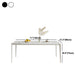 Modern Style Dining Table Sintered Stone Rectangle 4 Legs Table Clearhalo 'Dining Tables & Seating' 'Dining Tables' 'dining_table' 'furn' 'furn_dining_table' 'Furniture' 'Kitchen & Dining Furniture' 5131151