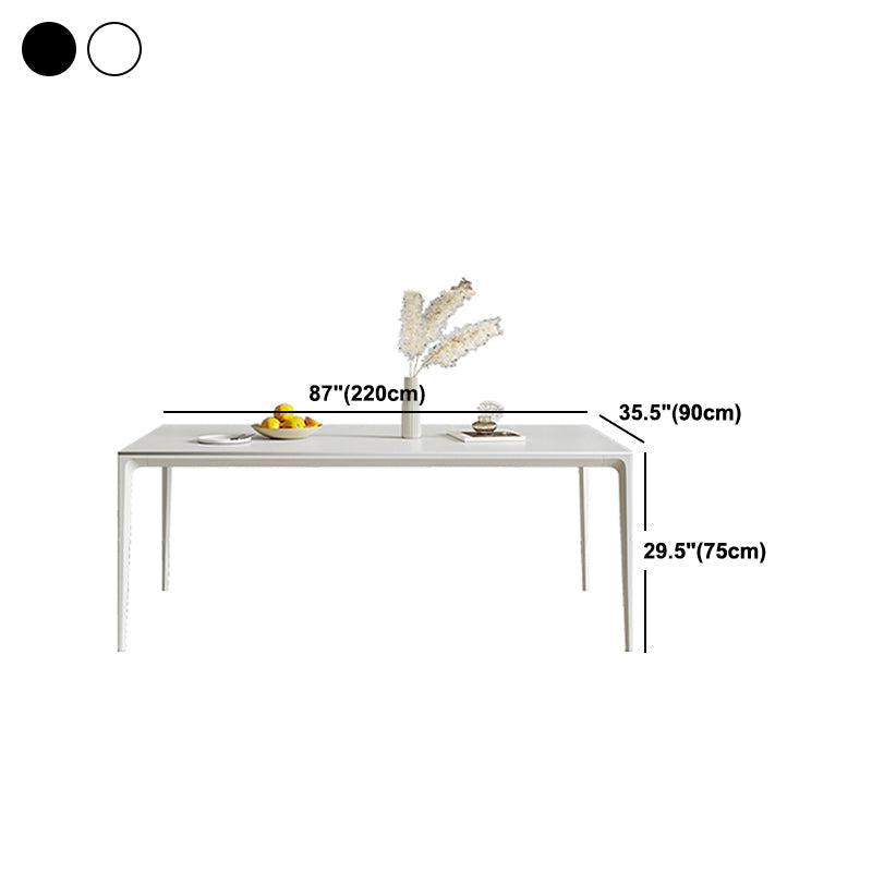Modern Style Dining Table Sintered Stone Rectangle 4 Legs Table Clearhalo 'Dining Tables & Seating' 'Dining Tables' 'dining_table' 'furn' 'furn_dining_table' 'Furniture' 'Kitchen & Dining Furniture' 5131153