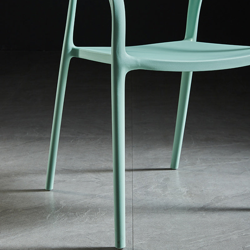 Plastic Contemporary Arm Chair Open Back Kitchen Dining Room Chair Clearhalo 'Dining Chairs' 'Dining Tables & Seating' 'dining_chair' 'furn' 'furn_dining_chair' 'Furniture' 'Kitchen & Dining Furniture' 5131428