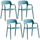 Plastic Contemporary Arm Chair Open Back Kitchen Dining Room Chair Peacock Blue 4 Piece Set Clearhalo 'Dining Chairs' 'Dining Tables & Seating' 'dining_chair' 'furn' 'furn_dining_chair' 'Furniture' 'Kitchen & Dining Furniture' 5131442