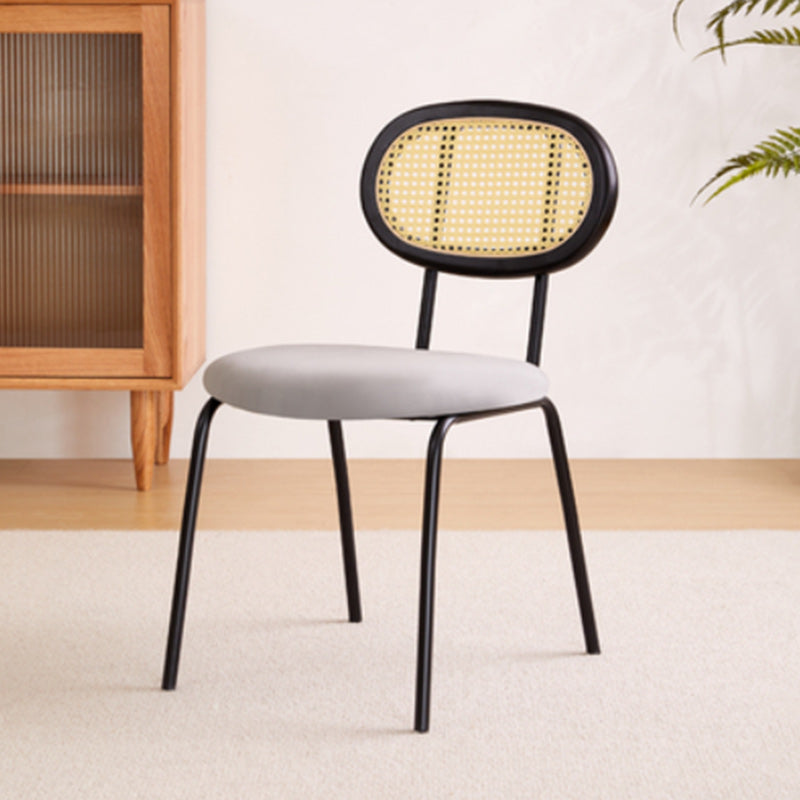 Industrial Dining Room Side Chairs Metal Open Back Chair for Kitchen